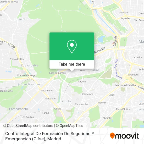 Centro Integral De Formación De Seguridad Y Emergencias (Cifse) map