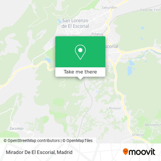 mapa Mirador De El Escorial