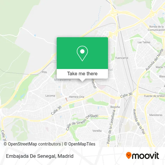 Embajada De Senegal map
