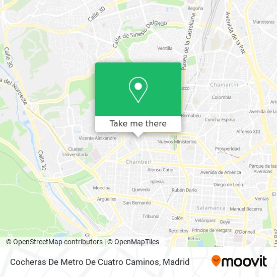 Cocheras De Metro De Cuatro Caminos map