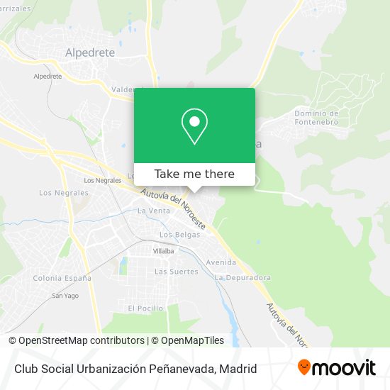 Club Social Urbanización Peñanevada map