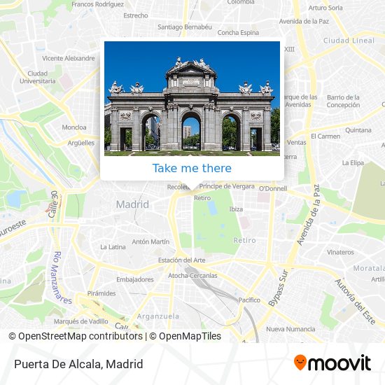 mapa Puerta De Alcala