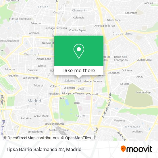 mapa Tipsa Barrio Salamanca 42