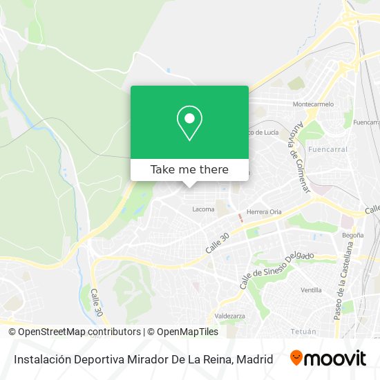 mapa Instalación Deportiva Mirador De La Reina