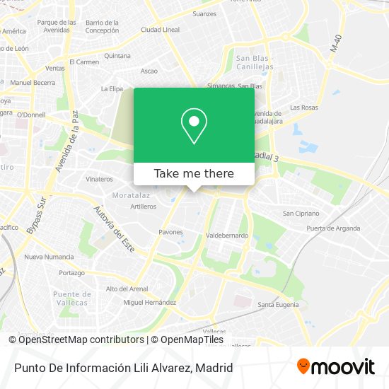 Punto De Información Lili Alvarez map