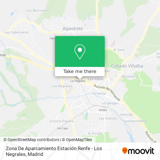 Zona De Aparcamiento Estación Renfe - Los Negrales map