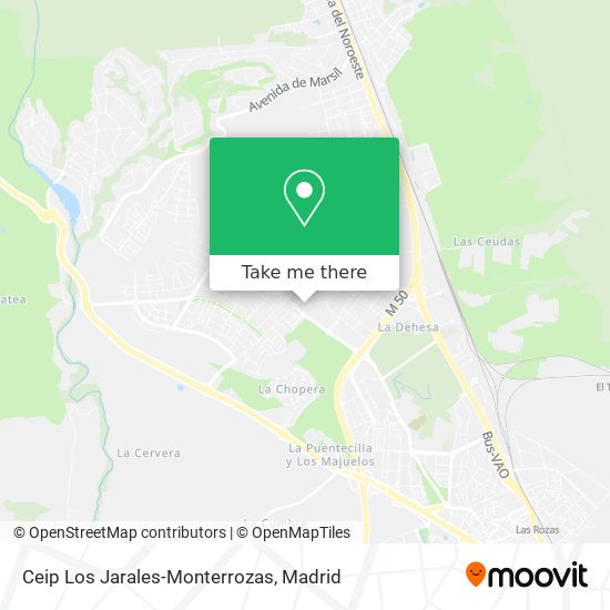 mapa Ceip Los Jarales-Monterrozas