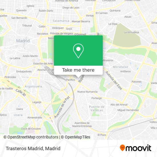 Trasteros Madrid map