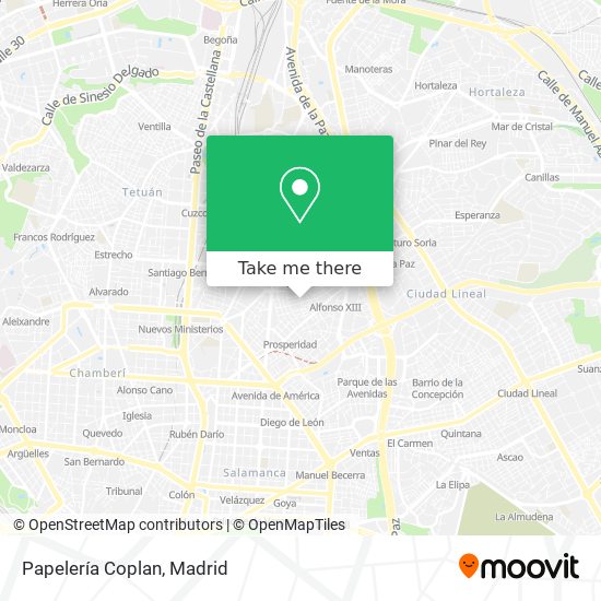 Papelería Coplan map