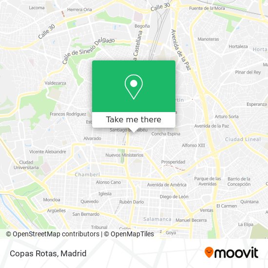 Copas Rotas map