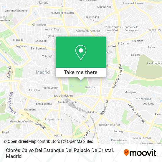Ciprés Calvo Del Estanque Del Palacio De Cristal map