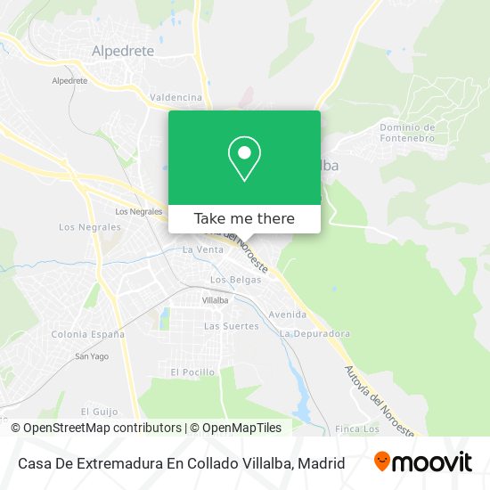 mapa Casa De Extremadura En Collado Villalba