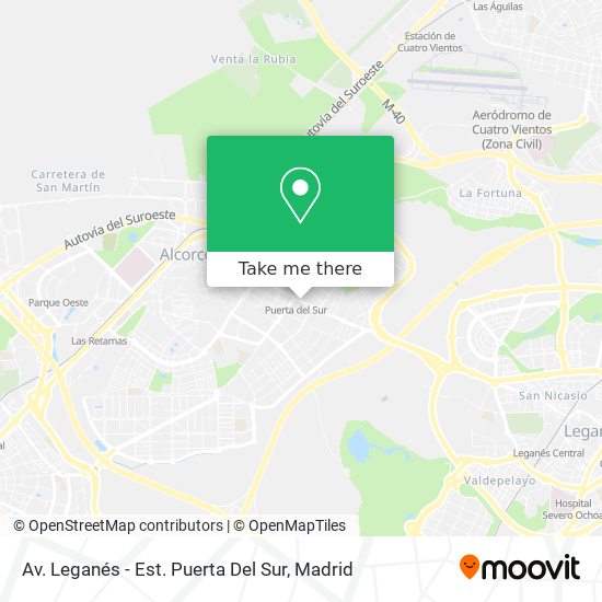 mapa Av. Leganés - Est. Puerta Del Sur