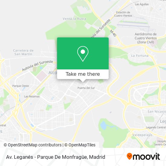 mapa Av. Leganés - Parque De Monfragüe