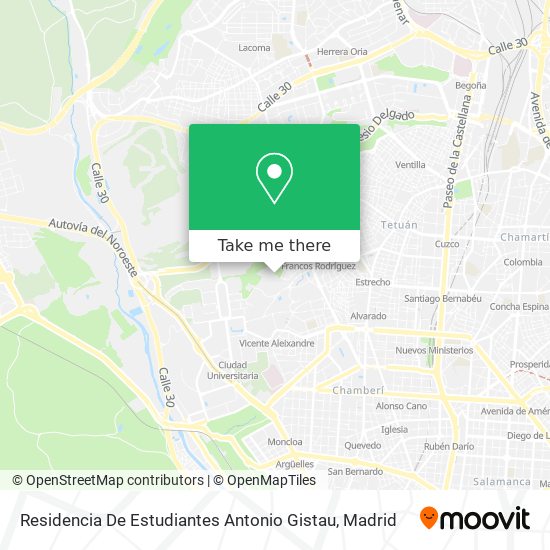 Residencia De Estudiantes Antonio Gistau map