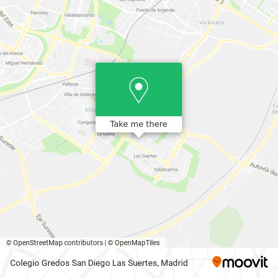 mapa Colegio Gredos San Diego Las Suertes