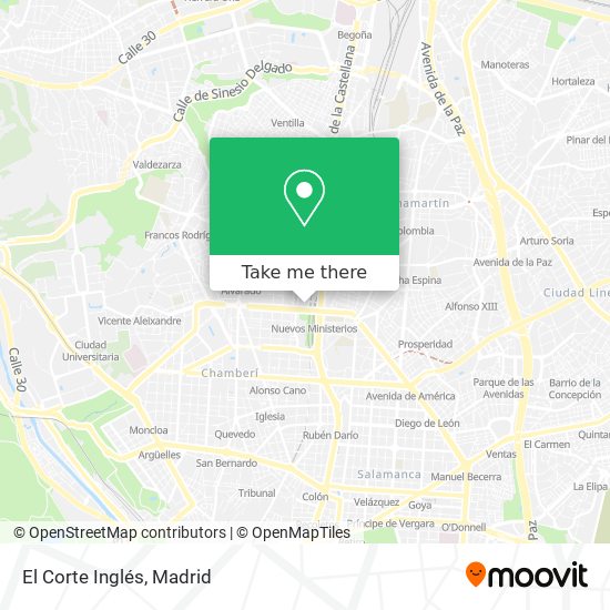 mapa El Corte Inglés