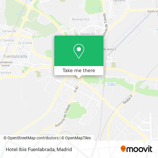 Hotel Ibis Fuenlabrada map