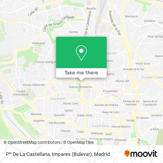 Pº De La Castellana, Impares (Bulevar) map