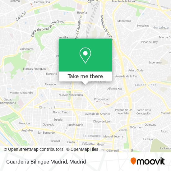 mapa Guarderia Bilingue Madrid