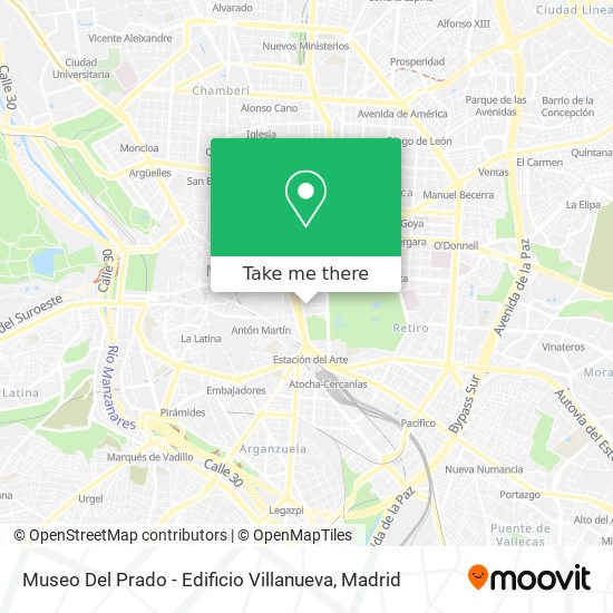 mapa Museo Del Prado - Edificio Villanueva