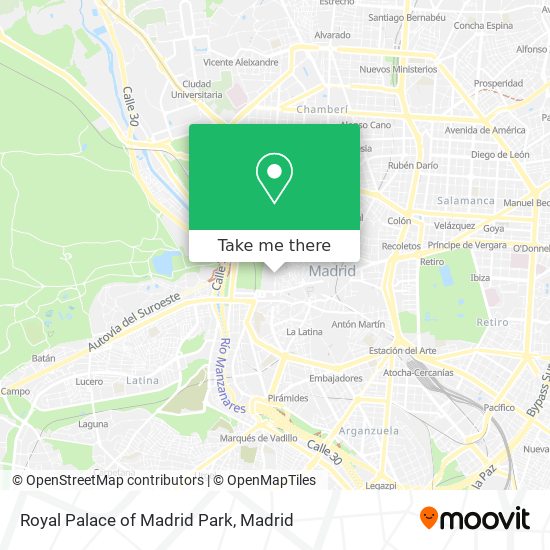 Royal Palace of Madrid Park map