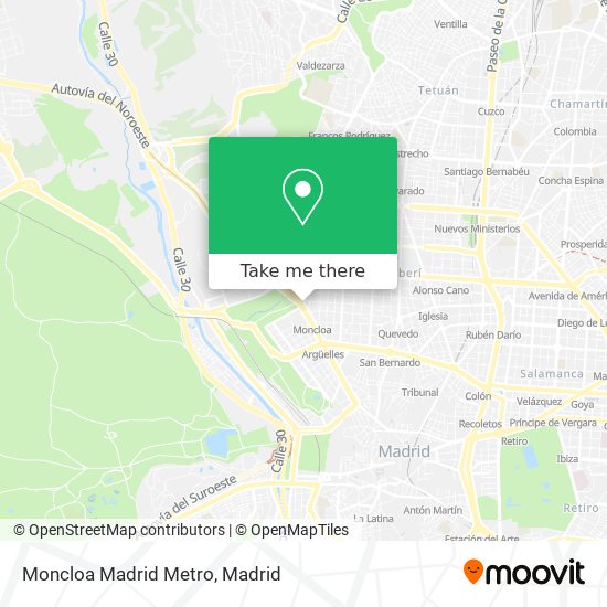 Moncloa Madrid Metro map