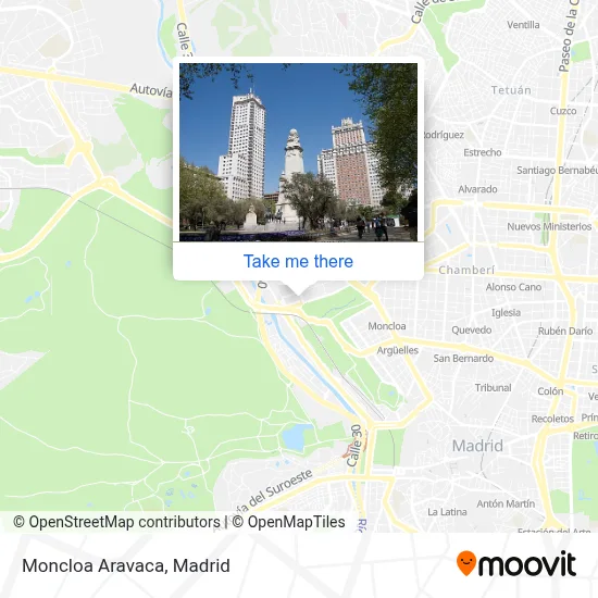 Moncloa Aravaca map