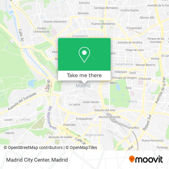 Madrid City Center map