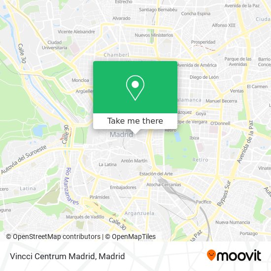 mapa Vincci Centrum Madrid