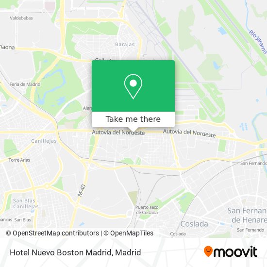 mapa Hotel Nuevo Boston Madrid