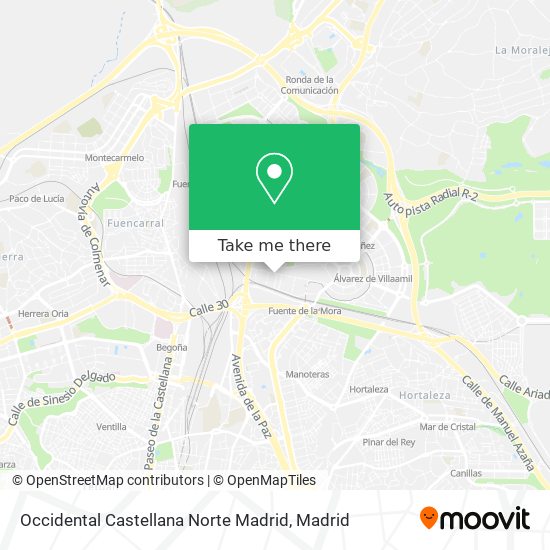 mapa Occidental Castellana Norte Madrid
