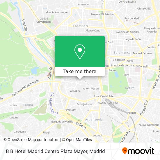 B B Hotel Madrid Centro Plaza Mayor map
