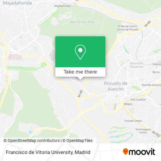 mapa Francisco de Vitoria University