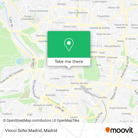 Vincci Soho Madrid map