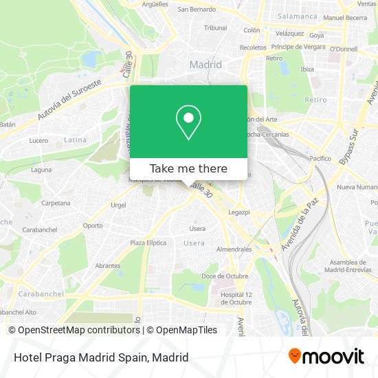 mapa Hotel Praga Madrid Spain