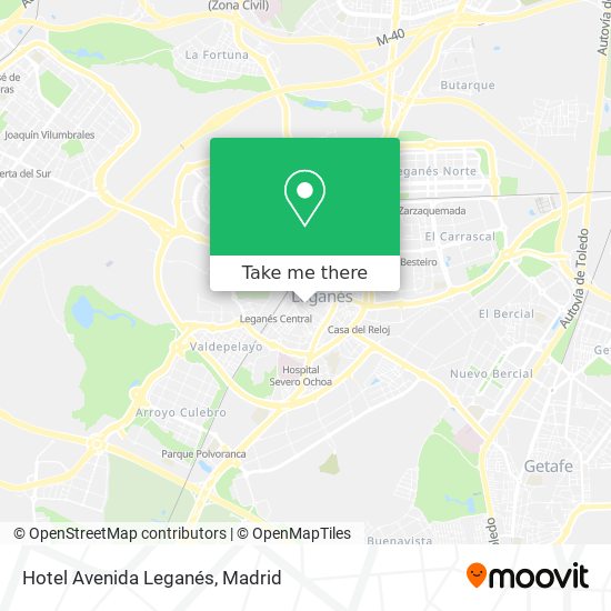 Hotel Avenida Leganés map