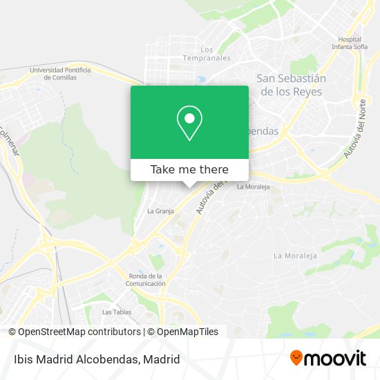 mapa Ibis Madrid Alcobendas