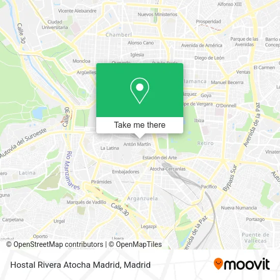 Hostal Rivera Atocha Madrid map