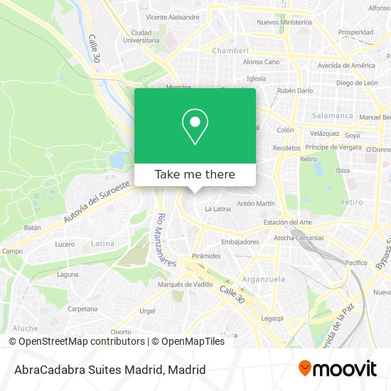 AbraCadabra Suites Madrid map