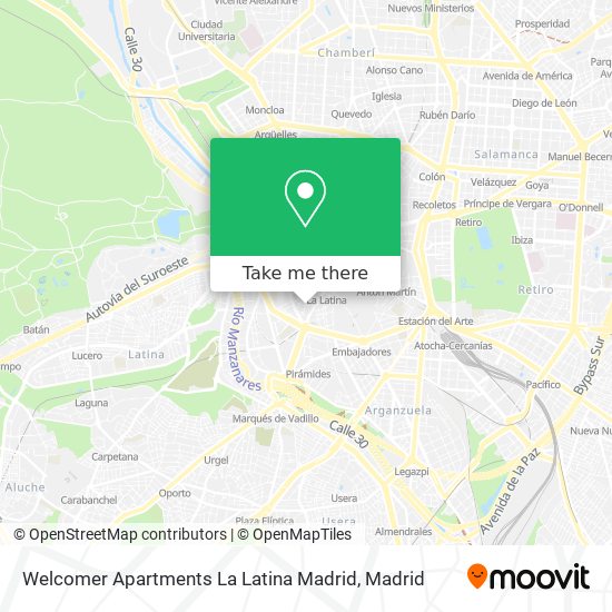 Welcomer Apartments La Latina Madrid map