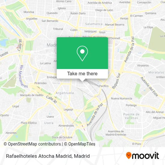 Rafaelhoteles Atocha Madrid map