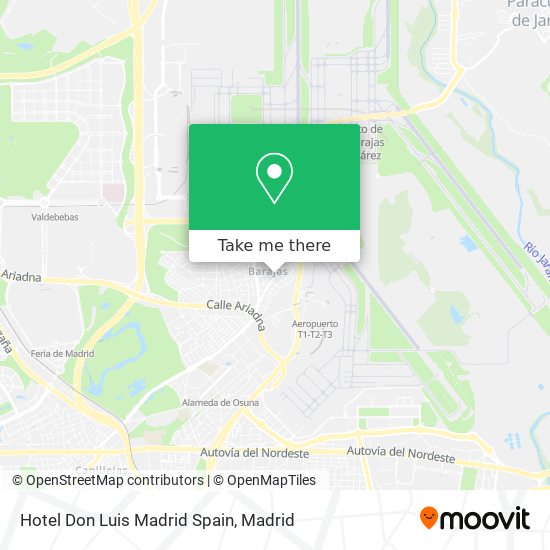 Hotel Don Luis Madrid Spain map