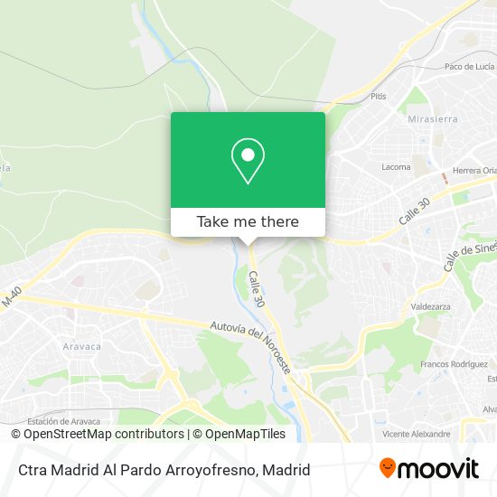 Ctra Madrid Al Pardo Arroyofresno map