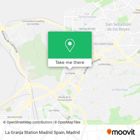 La Granja Station Madrid Spain map