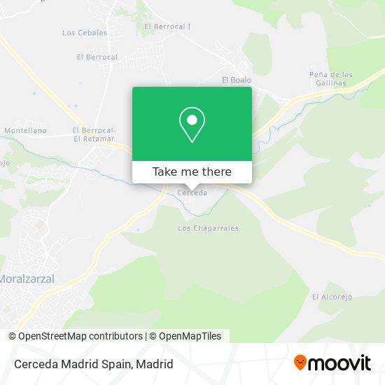 Cerceda Madrid Spain map