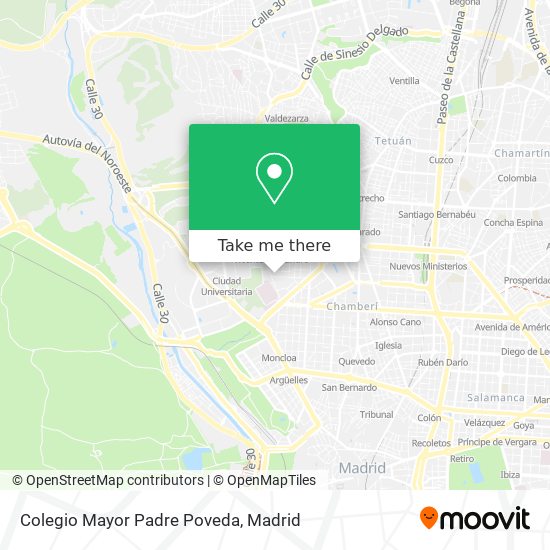 mapa Colegio Mayor Padre Poveda