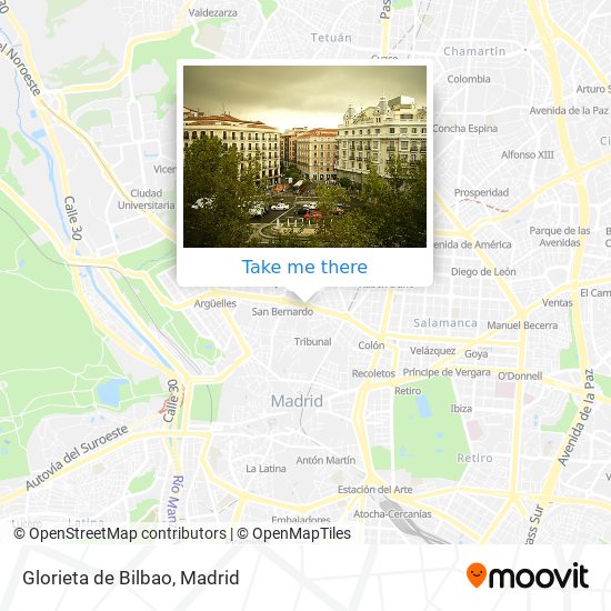 mapa Glorieta de Bilbao