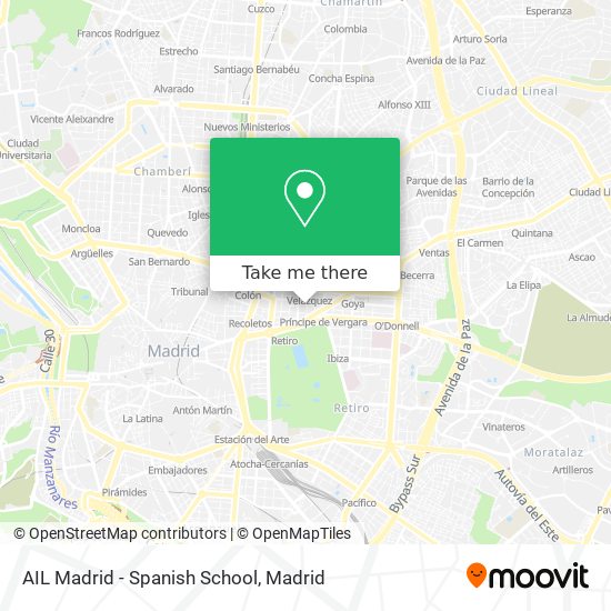 AIL Madrid - Spanish School map