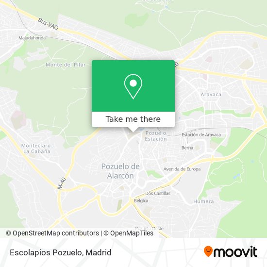 mapa Escolapios Pozuelo